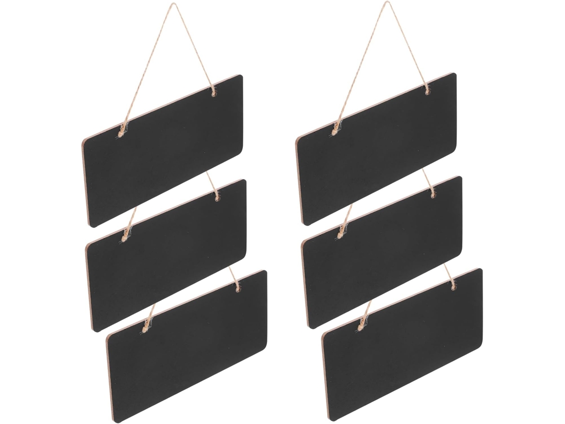 Conjunto de 6 Quadros Negros Parede para Pendurar, Compactos e Leves, Ideais Escrever em Cafés CHABERLU
