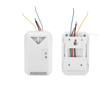 Sensor de Alarme de Gás Natural Propano Butano Glp Natural Motor Home Marine 12V SALALIS Branco Metalplástico