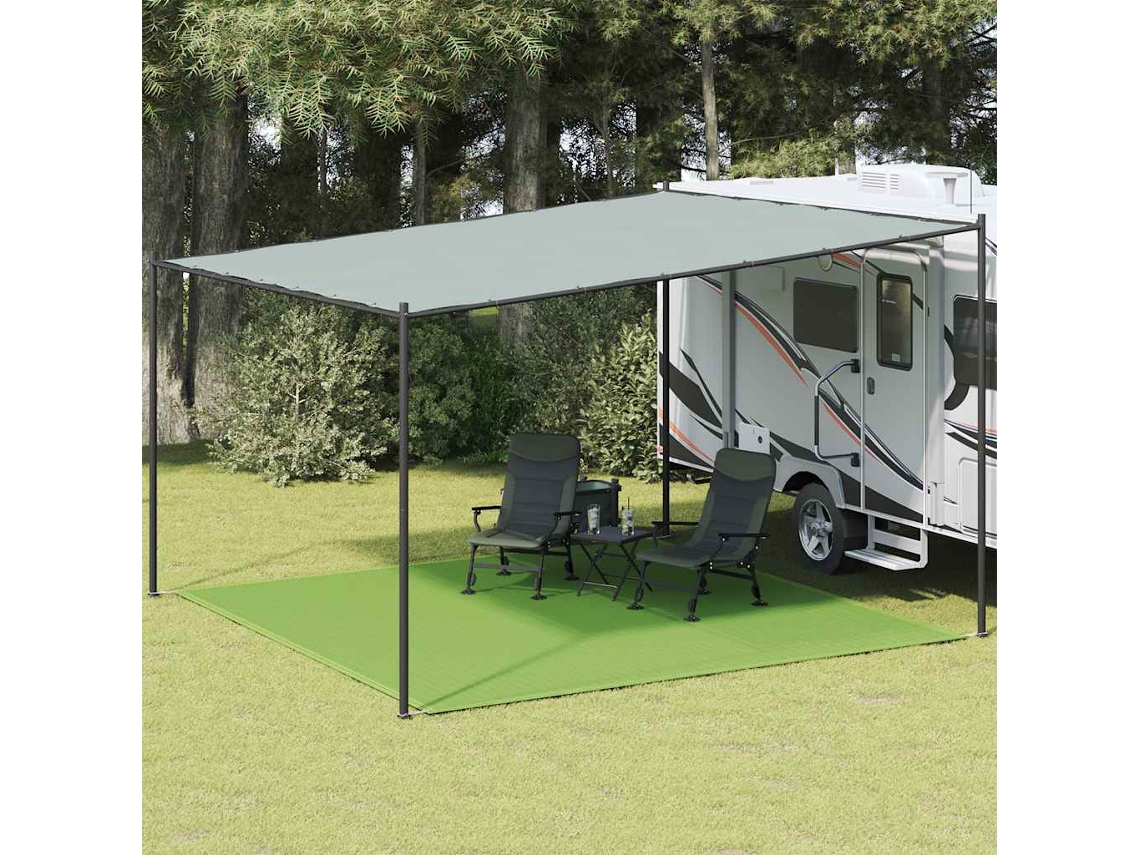 Vidaxl Tapete De Campismo Para Tenda 400x400 Cm Pead Verde-claro