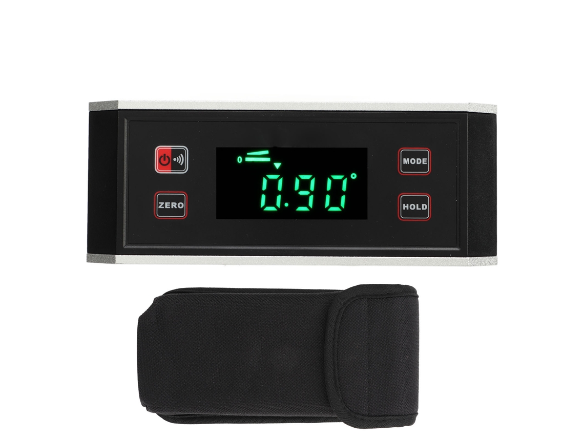 Medidor de Ângulo Digital com Base Magnética V, Tela Lcd Retroiluminada, Ip65, para Decoração e Marcenaria