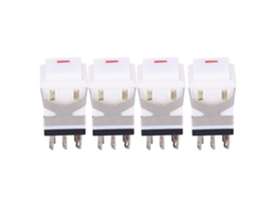 50pcs Interruptor De Botão De Reset Com Luz 8 Pinos Estável 5v Branco