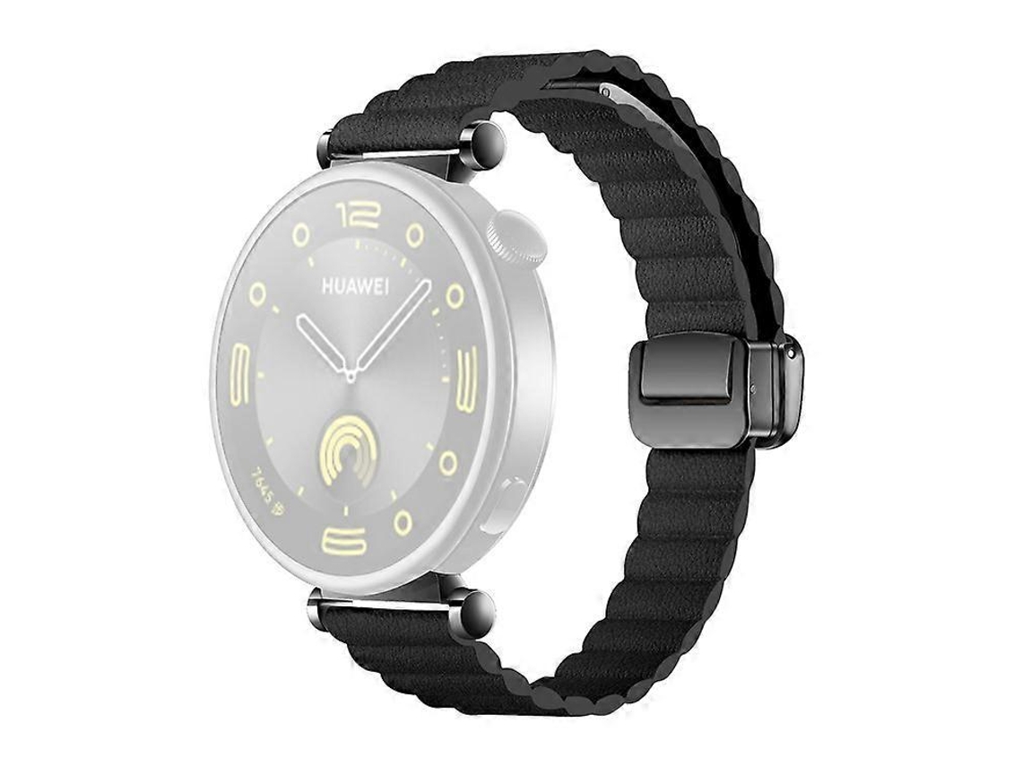 Pulseira De Relógio Universal De 18 Mm Revestida Em Couro Bovino Genuíno Com Pulseira De Substituição Magnética De Silicone Olysi Shop