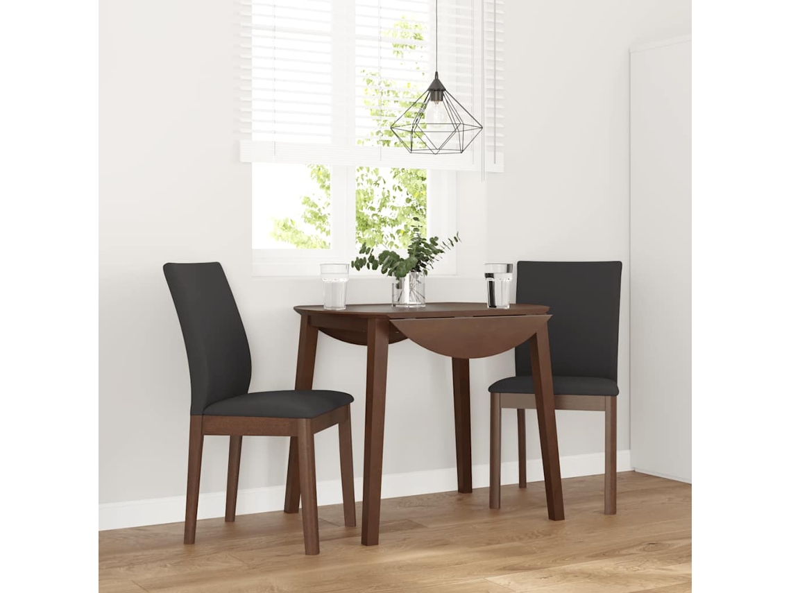 Vidaxl Cadeiras De Jantar Com Almofadões 2 Pcs Madeira Maciça Castanho