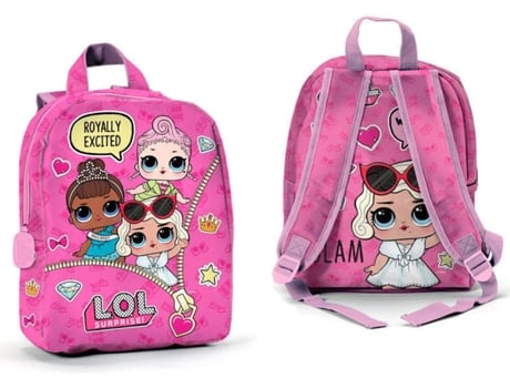 Mochila CORIEX LOL Surprise Royally Rosa (22x27x8.5cm - Poliéster)