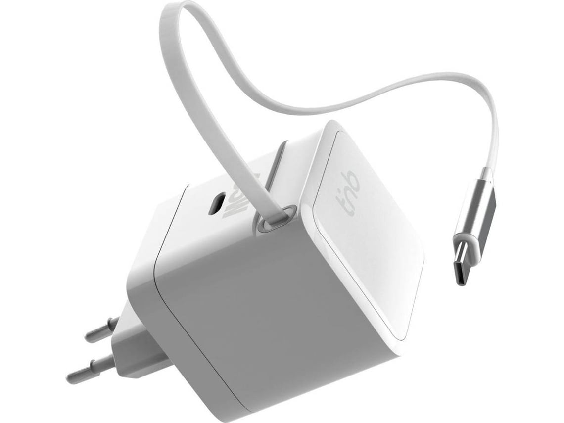 Carregador TNB GAN com Cabo Integrado (65W- Branco)