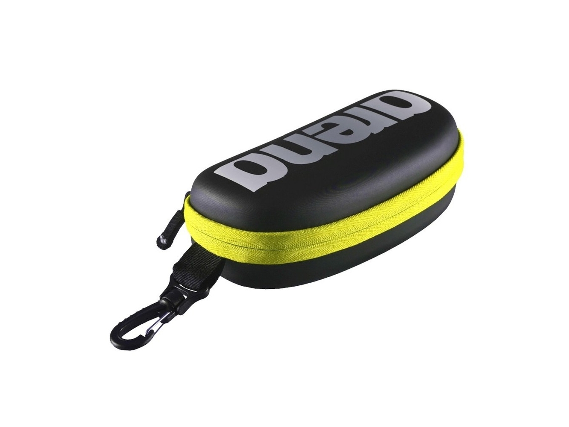 Estojo para Óculos de Natação Arena, Tamanho Único, Preto, Prateado, Amarelo Fluorescente AQUAFORGE