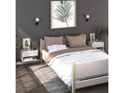 Vidaxl Mesas De Cabeceira Montagem Na Parede 2 Pcs Branco