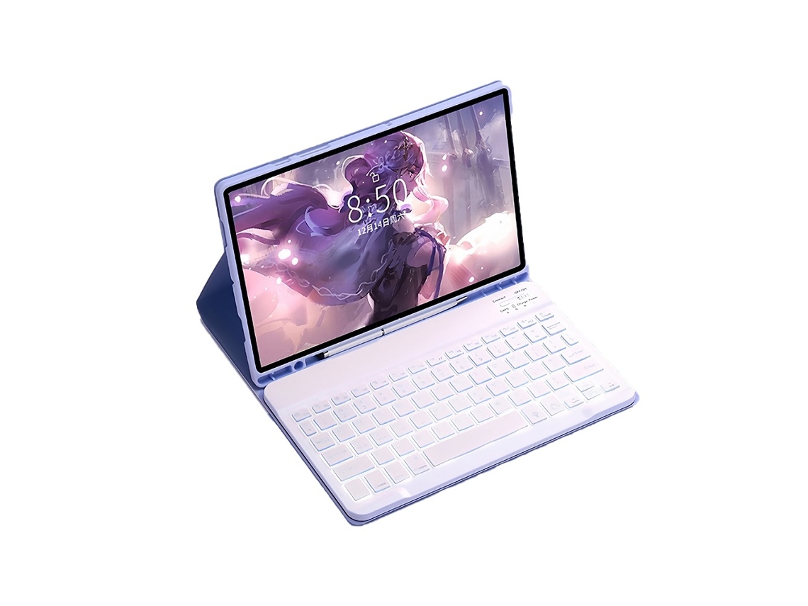 Capa Com Teclado Bluetooth E Retroiluminação - Compatível Com Samsung Galaxy Tab A9+ 2023 (11 Pol.)