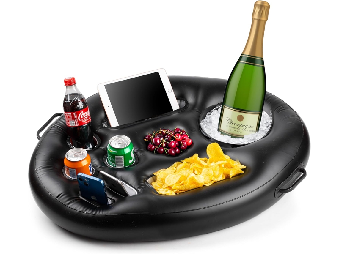 Suporte Inflável Flutuante Para Bebidas Na Piscina, Banheira De Hidromassagem, Alta Qualidade, Grande, Para Bebidas E Alimentos, Ideal Para Lago, Prai