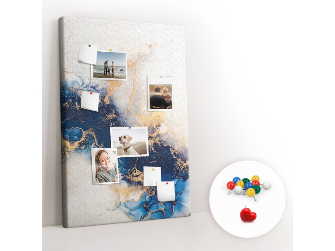 Quadro De Cortiça Com Impressão Abstração De Mármore Para O Corredor Espelharte (80x120 Cm)