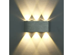 Aplique LED retangular de alumínio escovado, 6W ZYBLSSBB