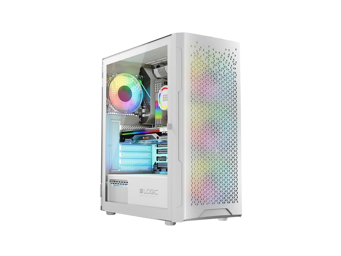Caixa Semitorre Atx LOGIC Aramis Argb Branco