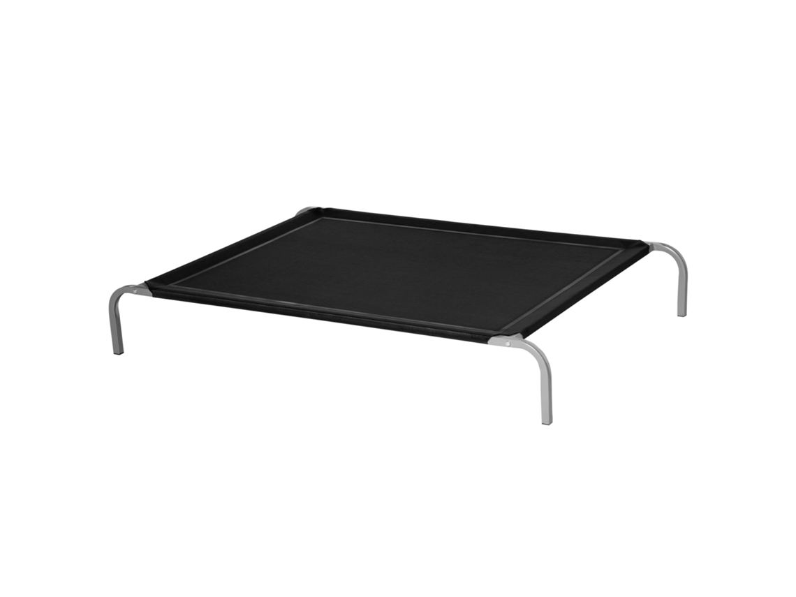 Cama Elevada E Gatos Transpirável De Estimação Com 130x90x20 Cm Preto