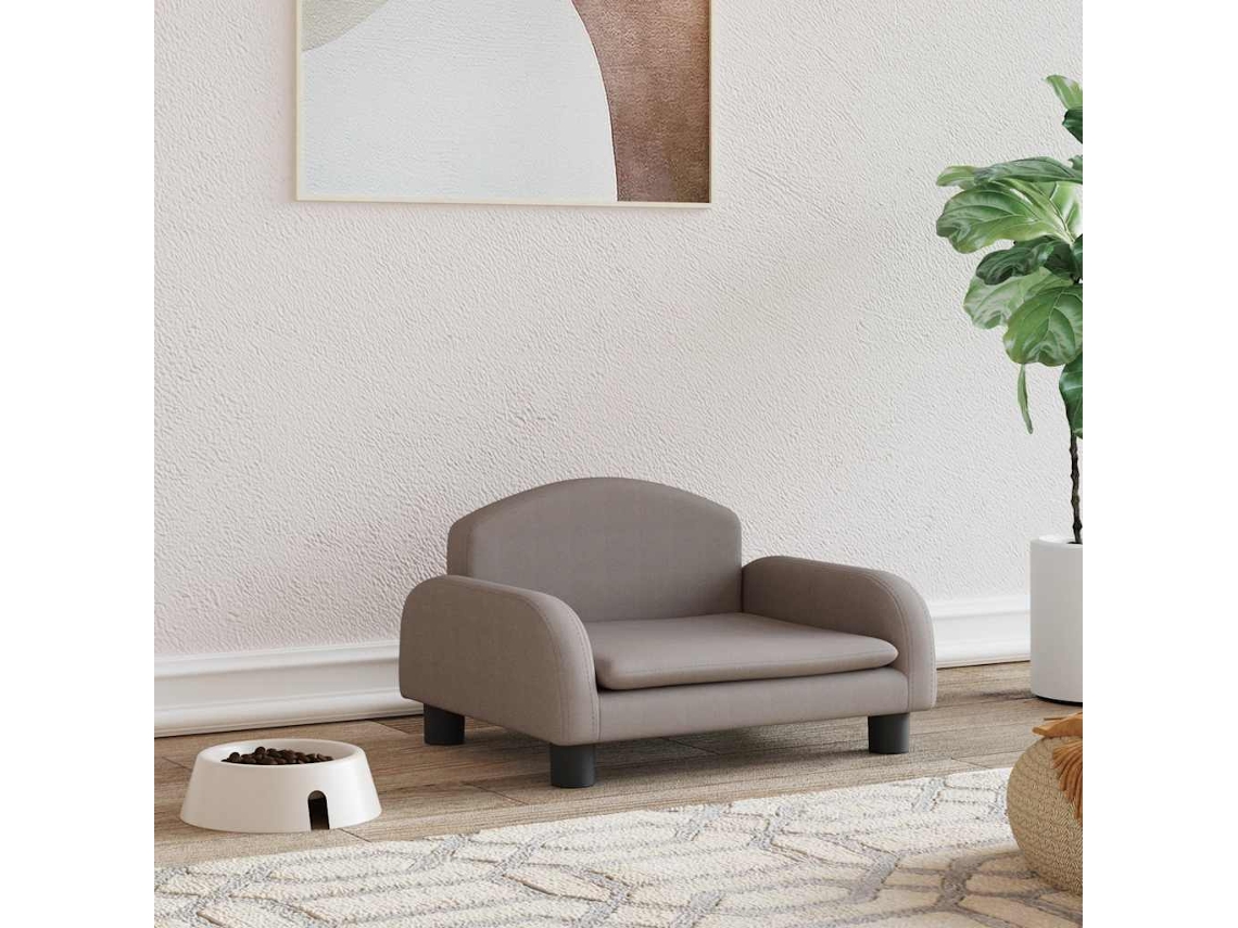 Vidaxl Cama 50x40x30 Cm Tecido Cinzento-acastanhado