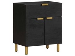 Vidaxl Mesa De Cabeceira 50x33x60 Cm Derivados De Madeira Preto