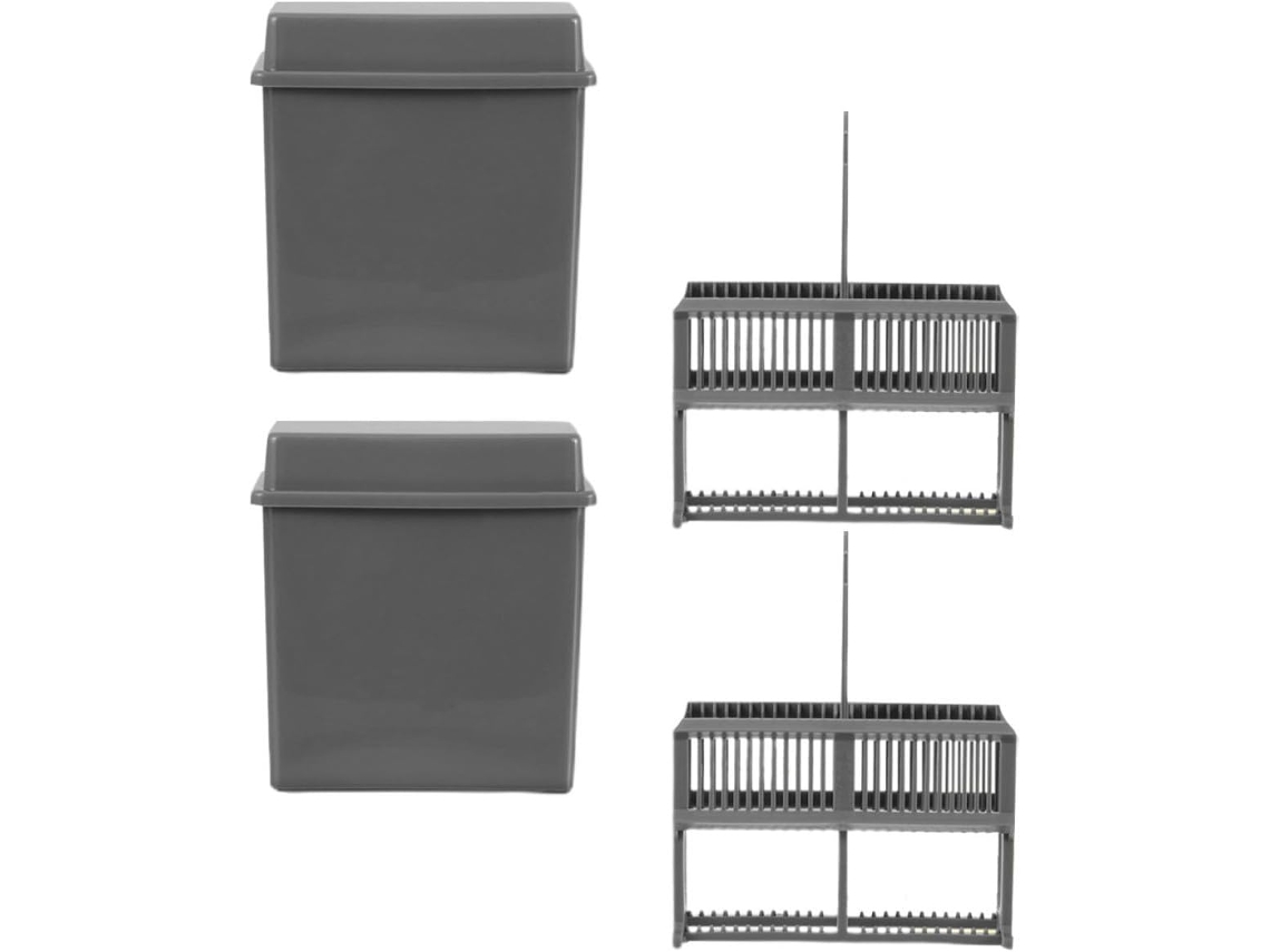 Suportes Plásticos Para Lâminas De Microscópio, Conjunto Com 2 Unidades, Ranhuras Anti-derramamento