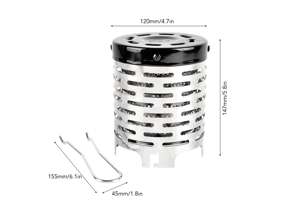 Aquecedor Portátil para Camping a Inox com Alça