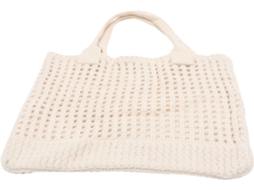 Bolsa De Compras Bege Em Poliéster, Leve E Elegante, Com Grande Capacidade E Fácil De Transportar.