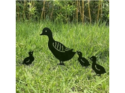 KOFIHETY Peças Silhueta De Animais Para Jardim, Decoração De Jardim Vazada, Estátuas De Pato Metálicas Para Pátio, Gramado E Decoração Externa