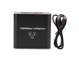 Aetheria divisor de Cabo Ethernet 1000mbps 1 para 2 Rj45 Compatível com Cat5 Cat5e Cat6 Cat7