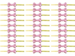 Clips Reutilizáveis para Fechamento de Alimentos, 200 Unidades, Laços de Ferro Rosa pêssego, Laços Decorativos para CHABERLU