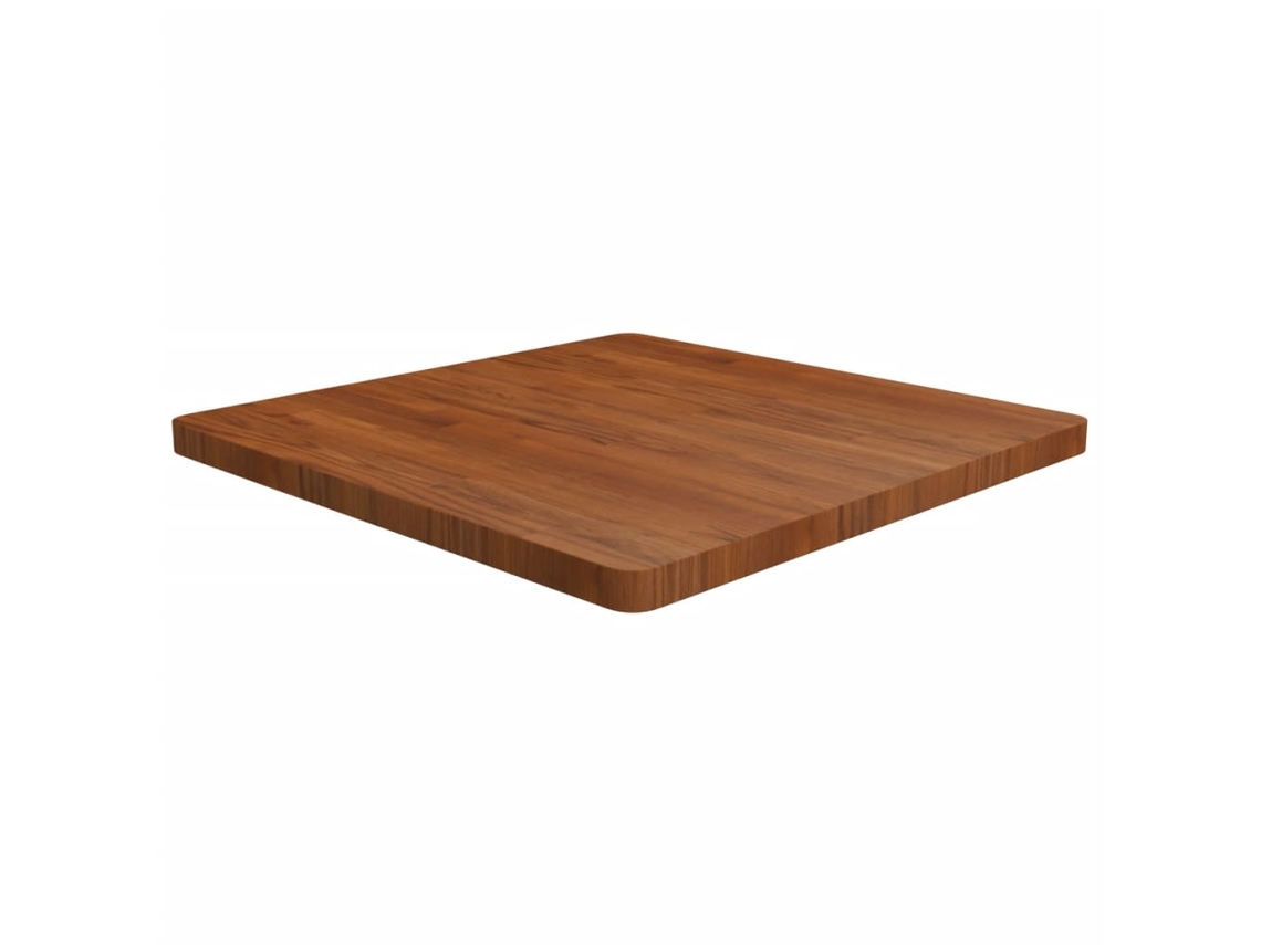Vidaxl Tampo Mesa Quadrado 80x80x4 Cm Carvalho Tratado Castanho-escuro