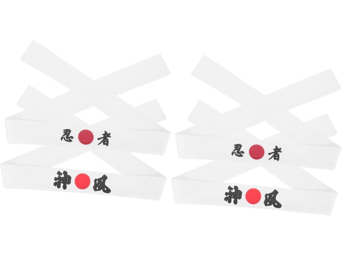 Conjunto De 4 Faixas De Cabeça Estilo Samurai, Faixas De Cabeça Decorativas De Chef De Sushi, Faixas De Cabeça