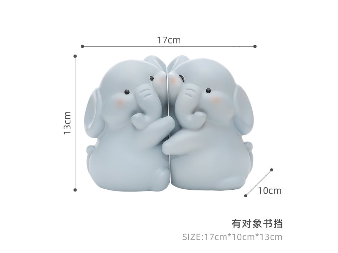 Vamos Abraçar o Pato! Adoráveis​​ Suportes Decorativos para Livros, Perfeitos para Estantes, Mesas, Escritórios e Quartos. Elefante BRILVIBERA