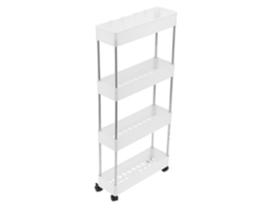 Rack De Armazenamento Móvel Para Banheiro, Prateleira Condimentos Cozinha Lavanderia Escritório Doméstico