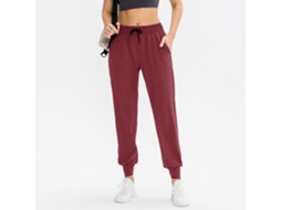 Calças de Corrida Business femininas, com bolsos, cintura elástica, cordão, para ginástica | S/MARCA