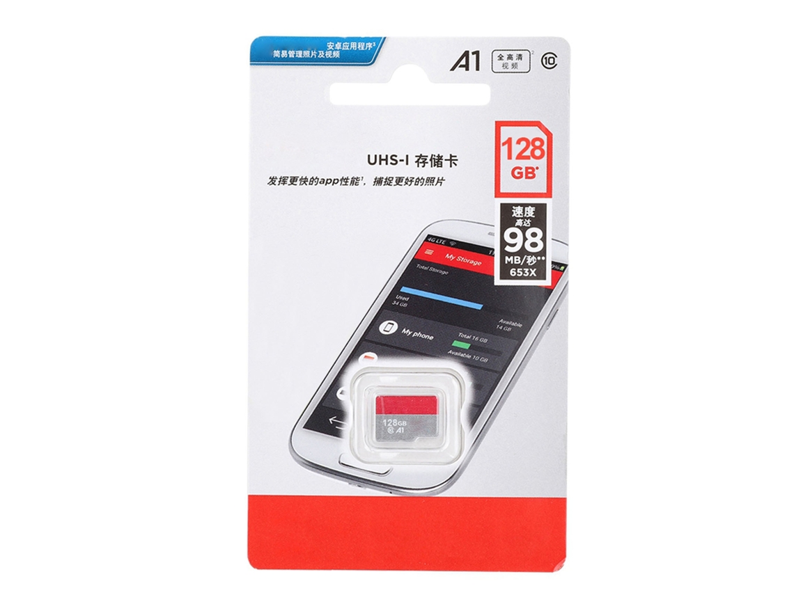 Cartão de memória micro SDHC TF C10 A1, alta velocidade, 98MB/s, para telefones e câmeras