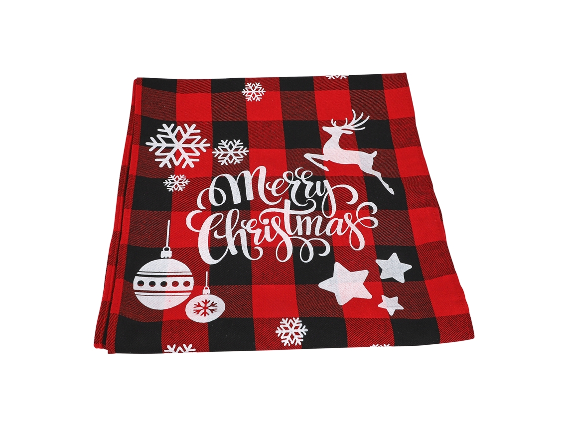 Laxiscreed Bandeira Natal Em Tecido Vermelho E Preto Para Decoração Festiva
