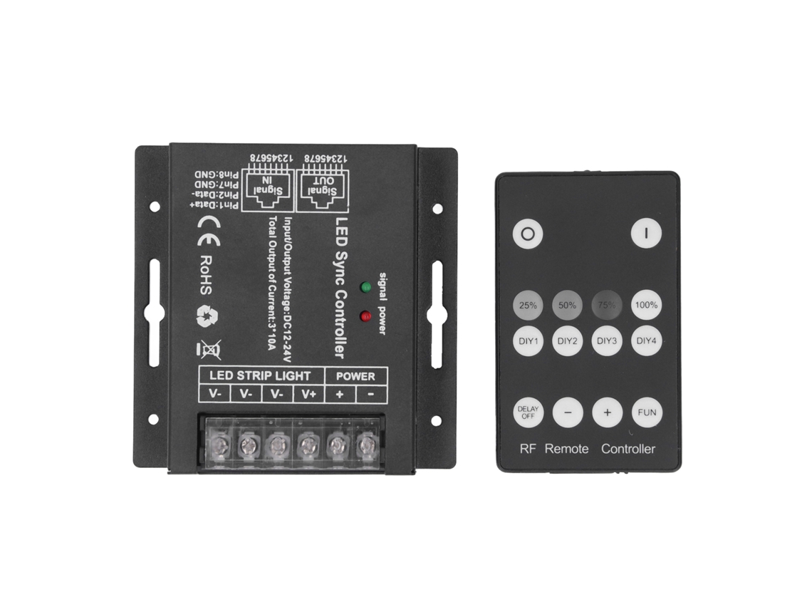 Rebe-controle Remoto Tático Sem Fio Rf Led Monocrômático Para Fitas Led Dimmer Dc12-24v