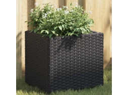 Vidaxl Vaso/floreira De Jardim 2 Pcs 36x30x32 Cm Vime Pe Preto