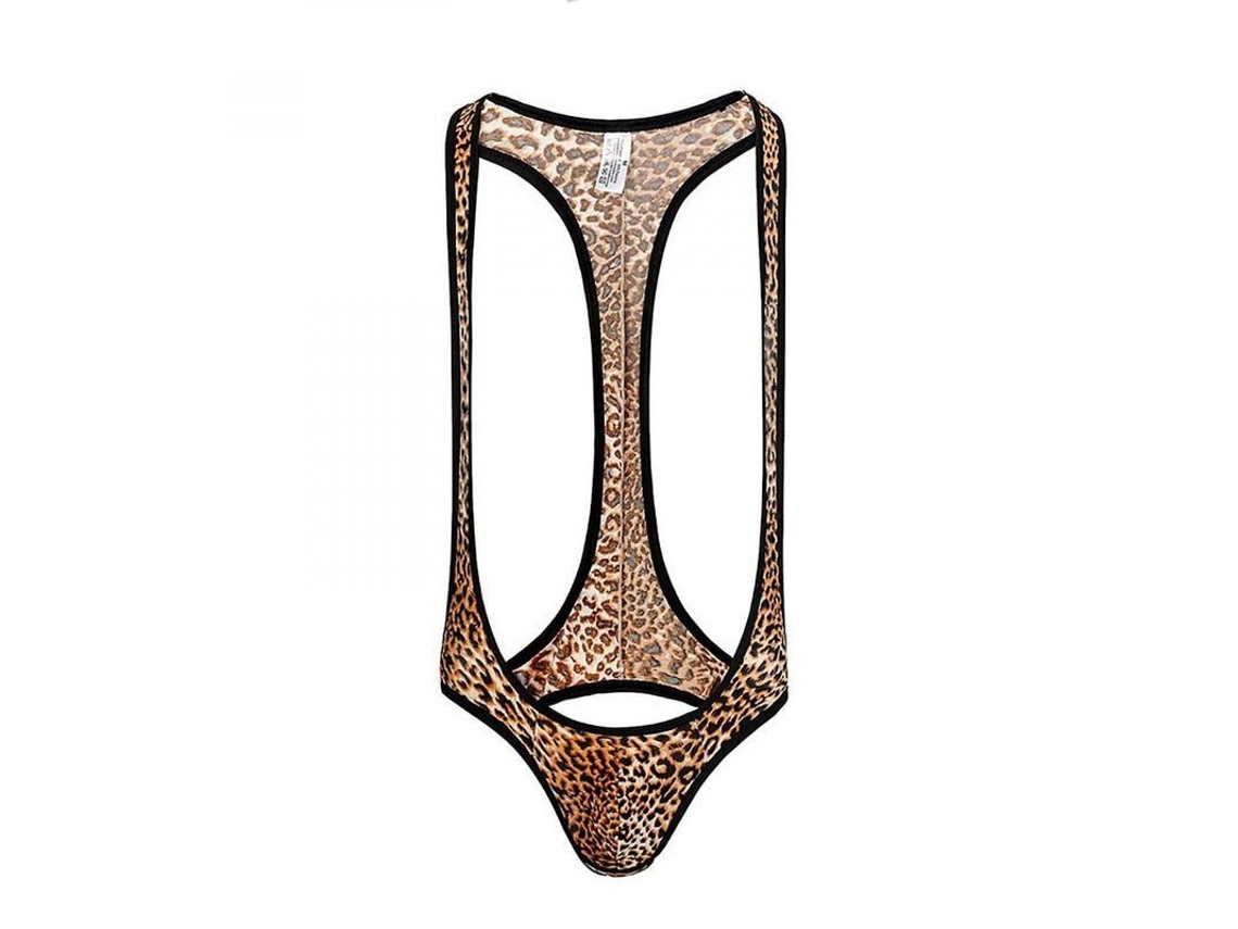 2026-roupas Intimas Sexy Para Homens Sem Culote Estampado Leopardo Black Friday Boxing Day 42 Marrón Escuro