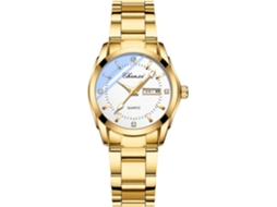 Lurelia Relógio Feminino, Movimento De Quartzo, Analógico, Aço Inoxidável, Vidro Mineral, Resistente À Água, Preto