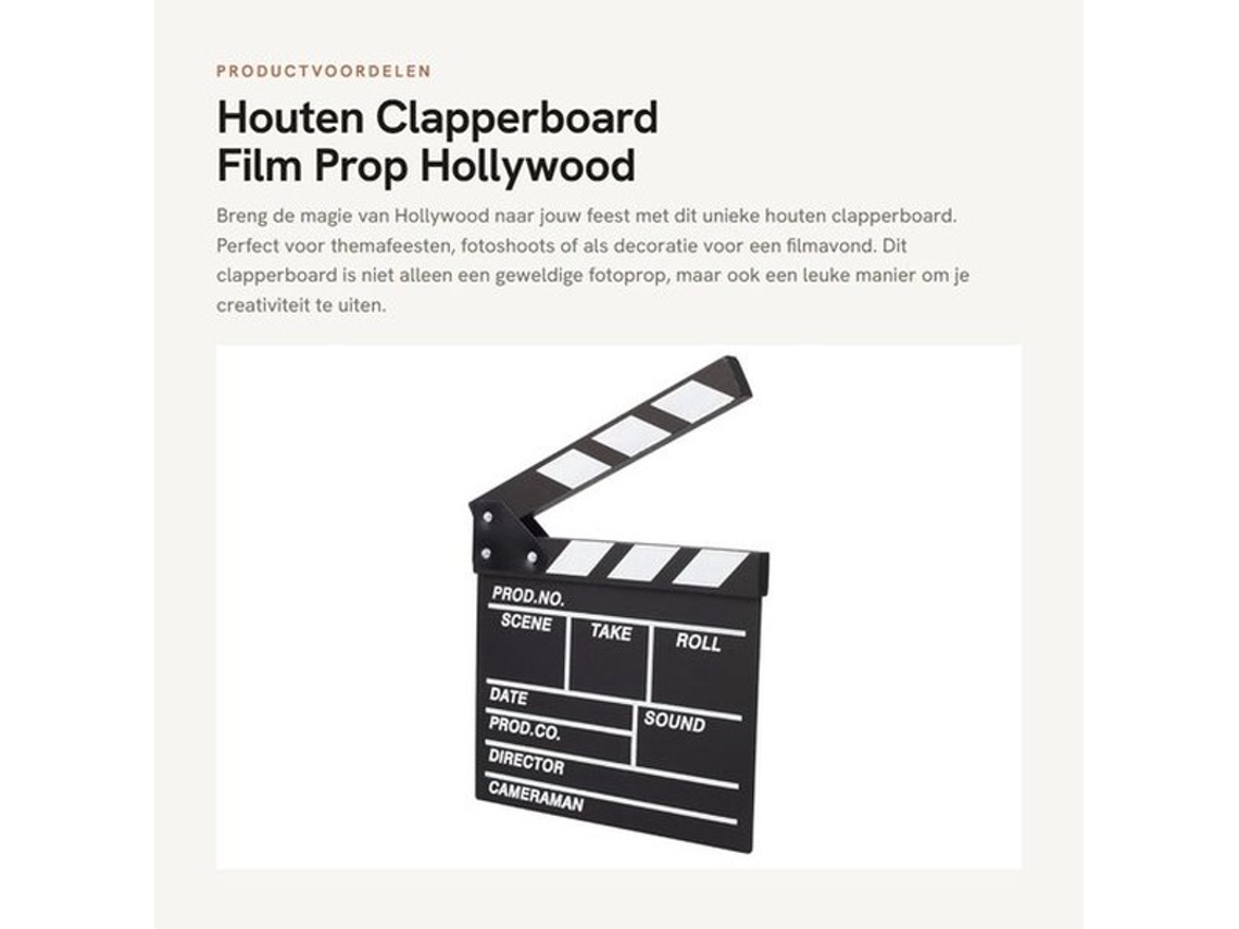 Fotografia em Madeira - Jantar de Cinema - Tema Hollywood - Adereço Fotográfico - Forte e Resistente - Personalizável Com Lápis - Adereço de Cinema