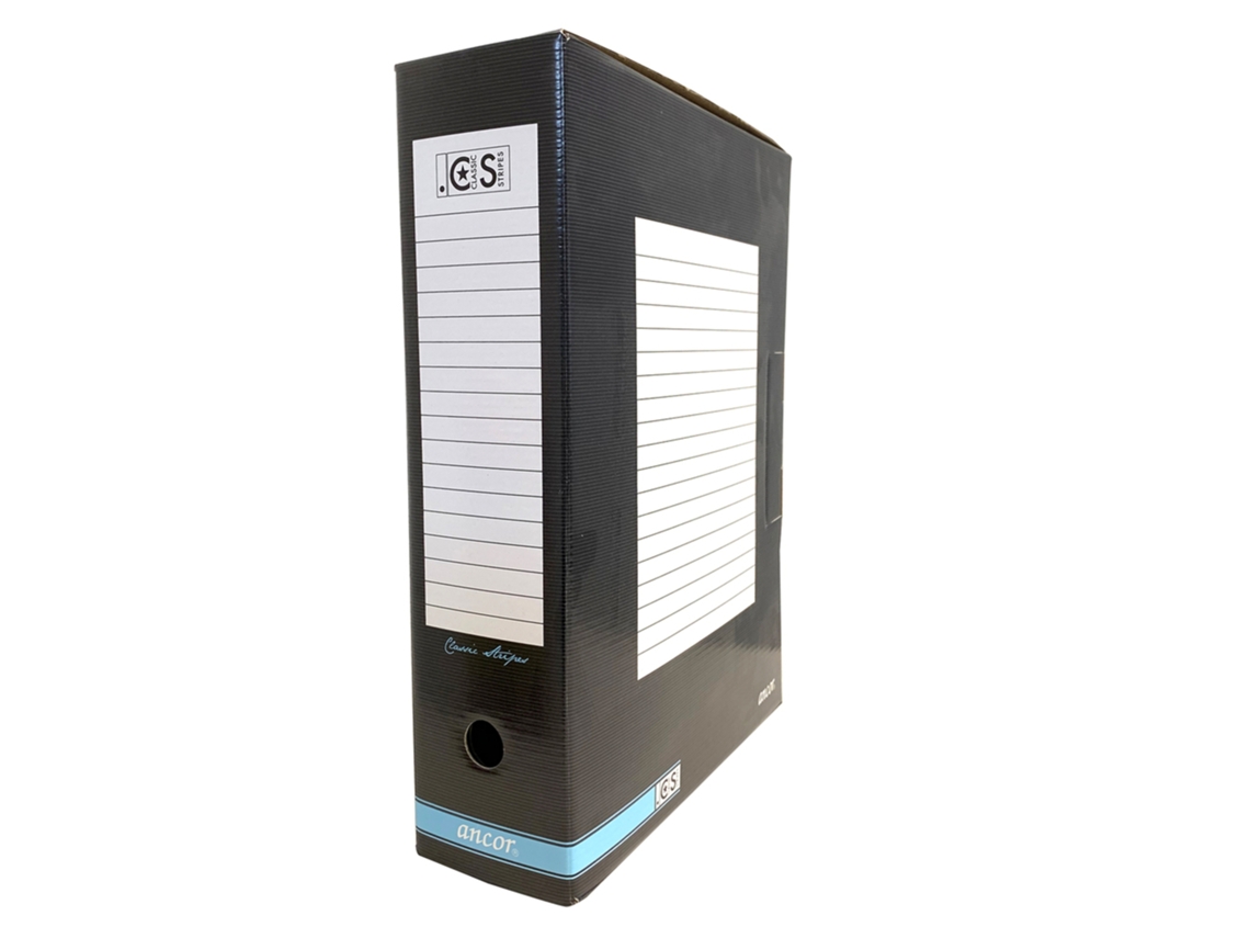 Caixa de Arquivo Morto ANCOR Azul (A4 - Lombada Larga  - 8 cm)