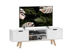 Rack para Tv com Gavetas e Nichos Abertos Mdf Branco ZACHARY