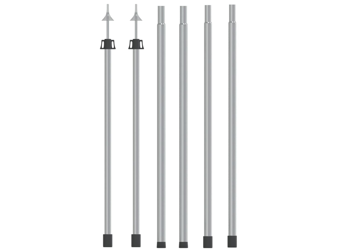 Vidaxl Varas Para Encerado Telescópicas 102-260 Cm 2 Pcs Alumínio