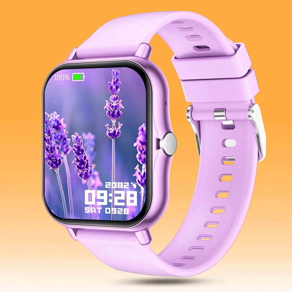 (roxo) Smartwatch Multifuncional Com Tela Sensível Ao Toque Completa