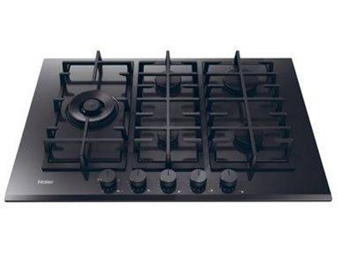 Placa de Gás HAIER HAVG7WL4BPB (Gás Natural - 75 cm - Preto)