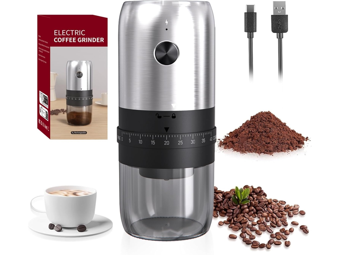 Moedor De Café Elétrico, Para Grãos De Café, Especiarias E Nozes, Ideal Para Cozinha, Casa, Escritório E Viagens