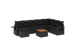 Garden Sofa Set, Garden Sofa Sets Vidaxl Preto Rattan / Vime (n/a)
