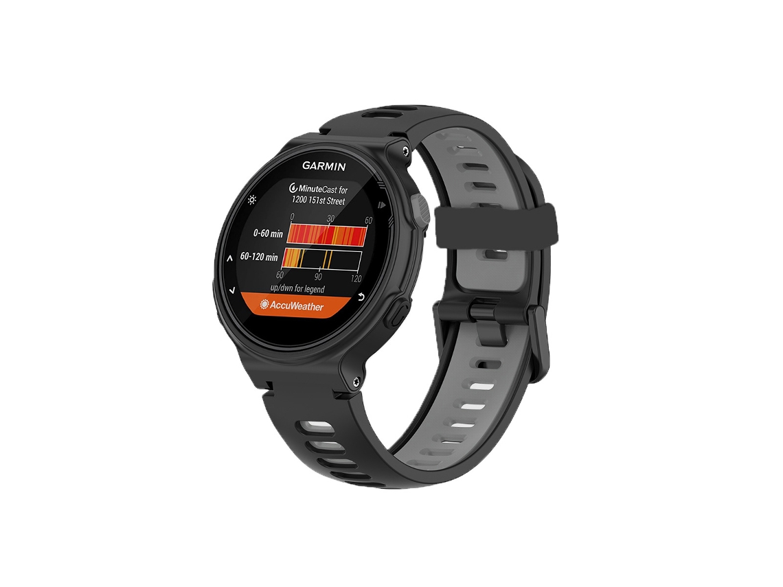 Pulseira Em Silicone Para Garmin Forerunner 220/230/235/620/630/735xt Preto E Cinzento Hexinyigjly