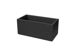 Vaso De Flores Rotomoldado Coro Case, Carvão, 80x38x36