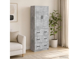 Vidaxl Conjunto De Gabinete 2 Unid. 66 X 34,5 X 87 Cm Cinzento Cimento