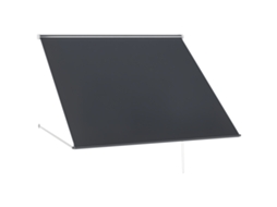Toldo NOVAVEST COM Retrátil, 150x120 cm, Alumínio, Inclinação Ajustável, Anti UV, Cinza Escuro