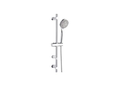 Kit de Chuveiro Cromado com Barra de Latão Redonda Duche de Mão 3 Funções Abs e Flexível Da Série Universal RAMON SOLER