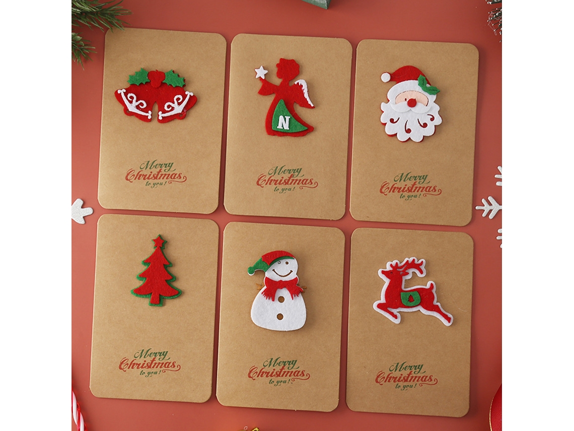 Peças De Cartões De Natal Vintage Em Papel Kraft Tridimensionais Aquaforge